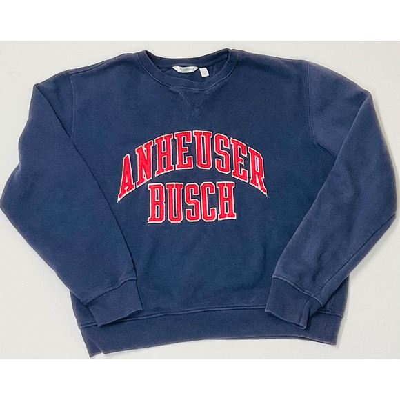 Camp David Anheuser Busch unisex Crewneck sweatshirt embroidered retro cotton L - Picture 1 of 7